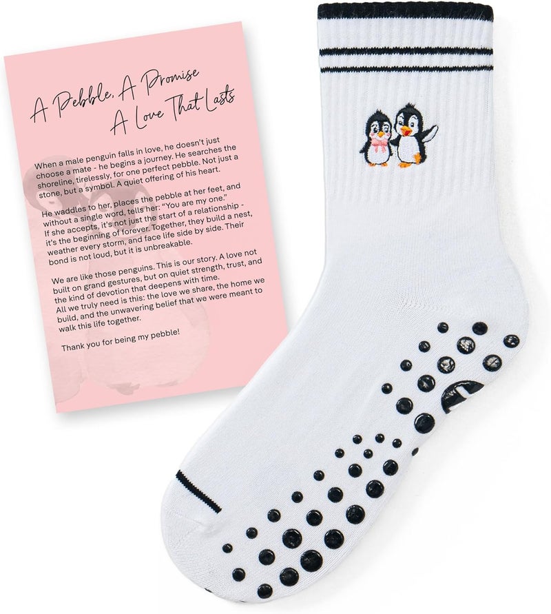 CoolMate Store Pilates Socks with Grips for Women, Yoga Socks, Crew Non Slip Women for Barre, Pilates Gifts - Image 1